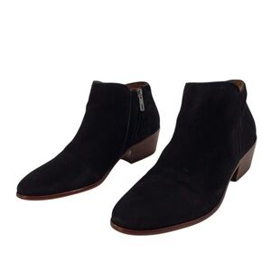 Sam Edelman Petty Black Suede Ankle Boots • Western Boho Fall Capsule • Size 8.5